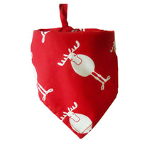 HKM-1253565 Pet Dog Christmas Print Triangle Scarf - Seasonal Styles in Cotton for Festive Pets