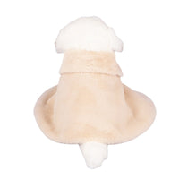 HKM-1254333 Cozy Rabbit Fur Pet Coat in Yellow and Pink - Comfortable and Warm Cloak for Pets