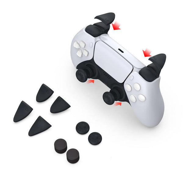 HKM-125587 PS5 Silicone Handle and Trigger Button Cap Set for Enhanced Controller Comfort and Grip
