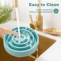 HKM-1256125 Maze Style Slow Feed Dog and Cat Bowl - Non-Slip Eco-Friendly Feeding Dish for All Sizes