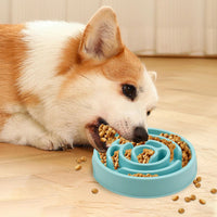 HKM-1256125 Maze Style Slow Feed Dog and Cat Bowl - Non-Slip Eco-Friendly Feeding Dish for All Sizes