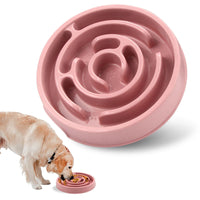 HKM-1256125 Maze Style Slow Feed Dog and Cat Bowl - Non-Slip Eco-Friendly Feeding Dish for All Sizes
