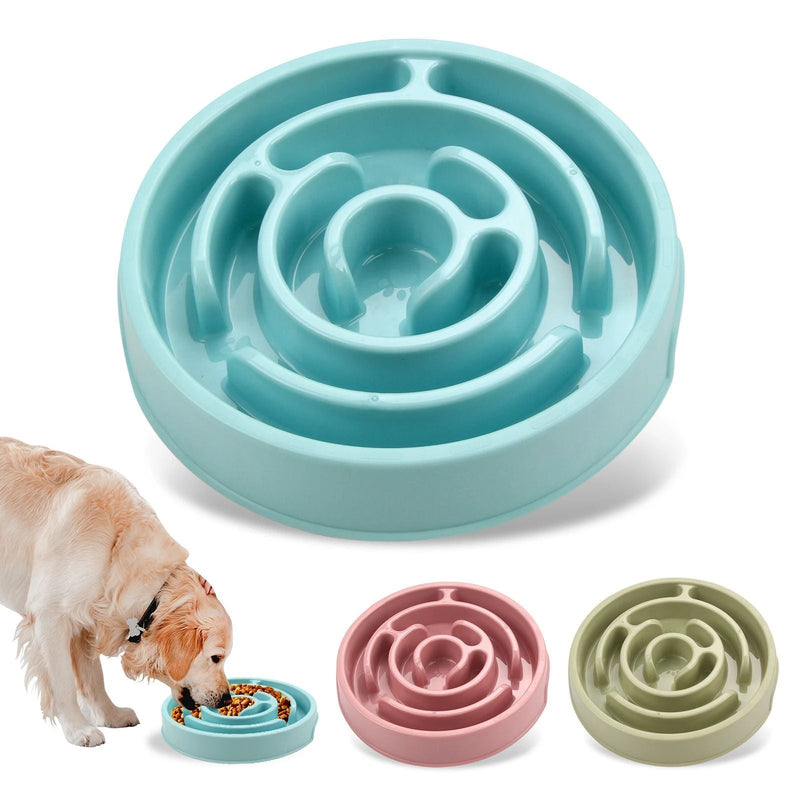 HKM-1256125 Maze Style Slow Feed Dog and Cat Bowl - Non-Slip Eco-Friendly Feeding Dish for All Sizes