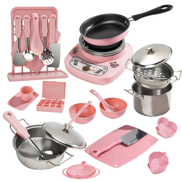 HKM-125715 Mini Kitchenware Cooking Set for Kids - Realistic Pretend Play Kitchen Toys