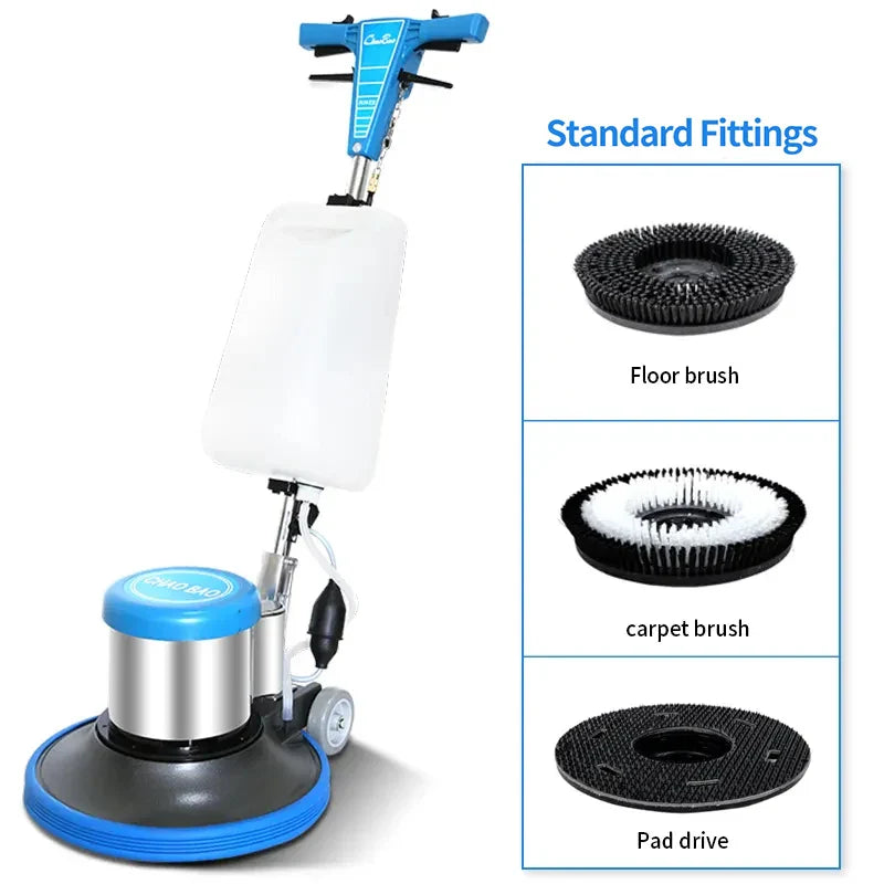 HKM-125843 High-Speed 1100W Carpet Washing Machine and Floor Burnisher with Cleaning Equipment