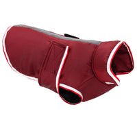 HKM-1260093 Waterproof Casual Jacket for Pets - Autumn and Winter Warmth in Red and Gray