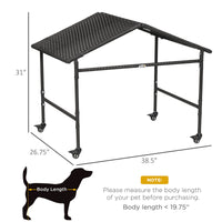HKM-1260349 Portable Outdoor Dog Shelter with Wheels for Small and Medium Dogs, Dark Brown Rattan Design