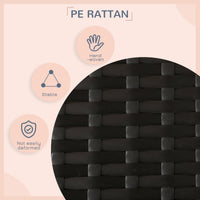 HKM-1260349 Portable Outdoor Dog Shelter with Wheels for Small and Medium Dogs, Dark Brown Rattan Design