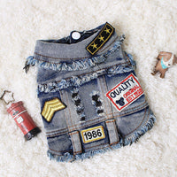 HKM-126035 Denim Vest for Dogs in Sand Wash Cowboy Style
