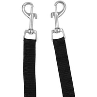 HKM-1261501 Double Dog Leash with Two Traction Ropes - Durable Nylon in Black