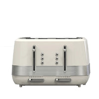 HKM-126163 Stainless Steel 4-Slice Retro Electric Toaster for Perfectly Toasted Buns