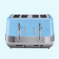 HKM-126163 Stainless Steel 4-Slice Retro Electric Toaster for Perfectly Toasted Buns