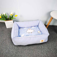 HKM-1261757 Cozy Fabric Craft Printing Square Pet Bed in Various Colors