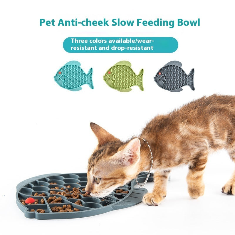 HKM-1261885 Slow Feed Anti-Choke Bowl for Pets - Silicone Meal Solution