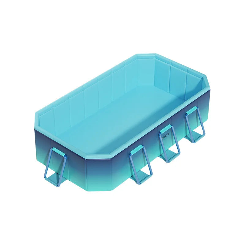 HKM-126291 Outdoor Folding Inflatable Swimming Pool for Kids and Adults - Durable PVC and PC Material