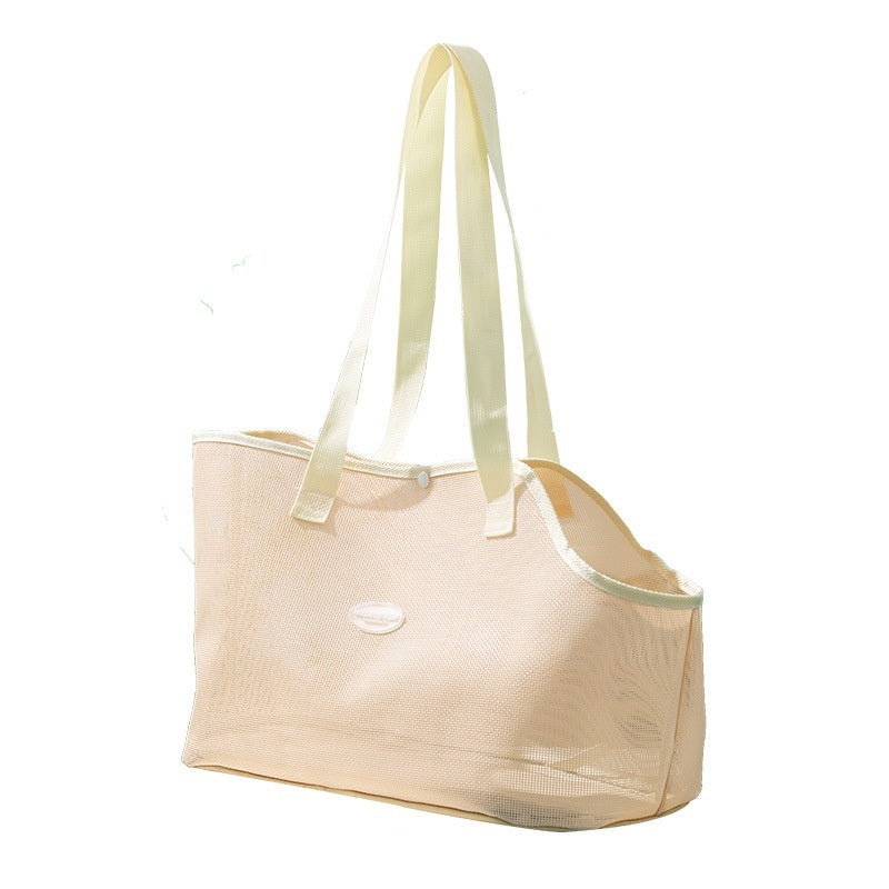 HKM-1263933 Breathable Mesh Crossbody Hand Bag for Cats - Soft, Lightweight, Available in Three Colors