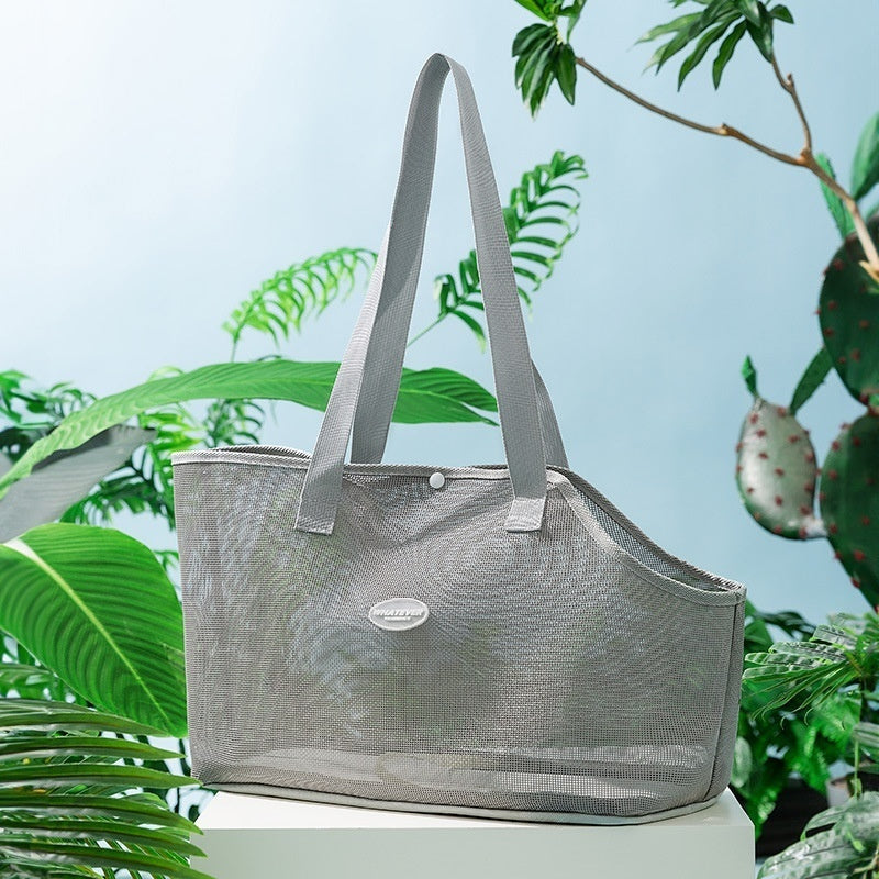 HKM-1263933 Breathable Mesh Crossbody Hand Bag for Cats - Soft, Lightweight, Available in Three Colors