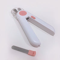 HKM-1265469 LED Dog Nail Clippers for Small Dogs and Cats - Blue and Pink, ABS/Stainless Steel, Battery Operated
