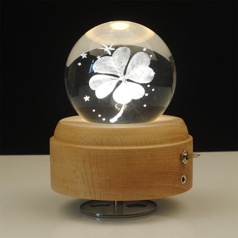 HKM-126547 Wooden Music Box with Bluetooth Connectivity and Artificial Material - City in the Sky Tune
