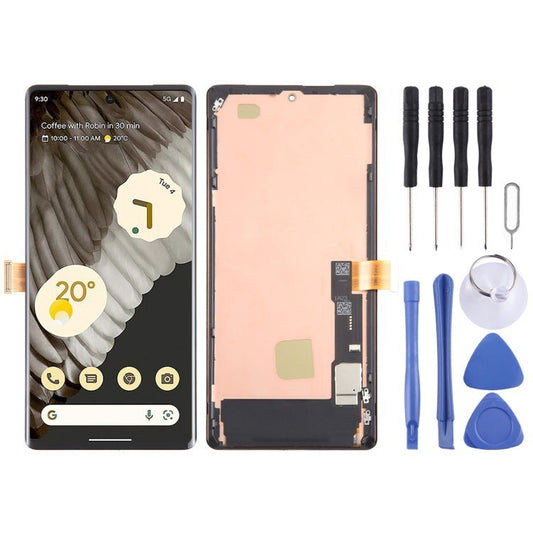 HKM-126675 Google Pixel 7 Pro GP4BC GE2AE OLED LCD Touch Display Assembly with Frame