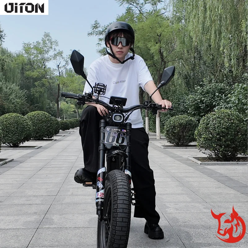 HKM-126739 Fat Tire Electric Bike 52V 1500W with 25Ah Battery, 7-Speed, Aluminum Frame, and Hydraulic Brakes for Off-Road Adventures