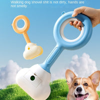 HKM-1268925 Cloud-Shaped Pooper Scooper for Outdoor Pet Waste Cleanup, Comfortable No-Contact Design