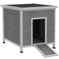 HKM-1271101 Wooden Duck Coop with Openable Roof and Double Doors for 2-4 Ducks and Chickens, 25" x 32" x 30"