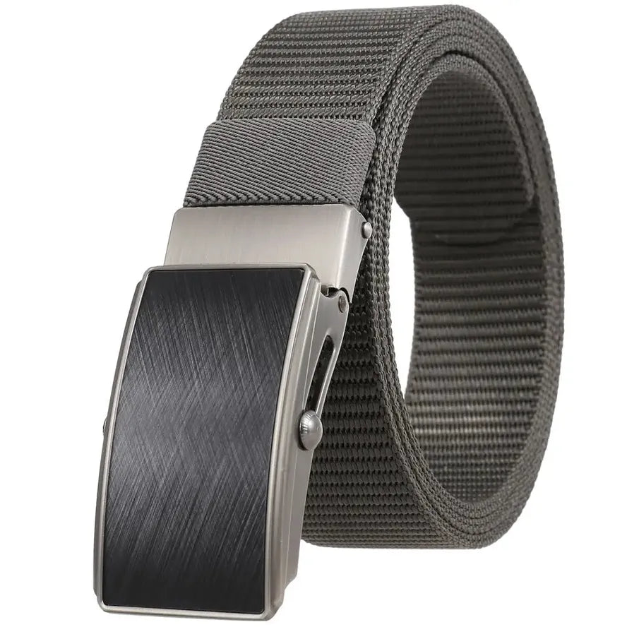 HKM-127123 Men's Leather and Nylon Belt Strap with Buckles - Model Ly36-23558-1