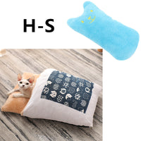HKM-1271485 Cozy Winter Cat Bed with Removable Washable Quilt for All Seasons