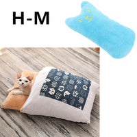 HKM-1271485 Cozy Winter Cat Bed with Removable Washable Quilt for All Seasons