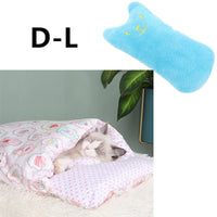 HKM-1271485 Cozy Winter Cat Bed with Removable Washable Quilt for All Seasons
