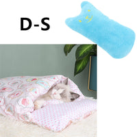 HKM-1271485 Cozy Winter Cat Bed with Removable Washable Quilt for All Seasons