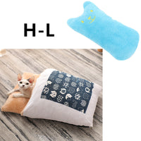 HKM-1271485 Cozy Winter Cat Bed with Removable Washable Quilt for All Seasons