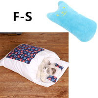 HKM-1271485 Cozy Winter Cat Bed with Removable Washable Quilt for All Seasons