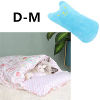 HKM-1271485 Cozy Winter Cat Bed with Removable Washable Quilt for All Seasons
