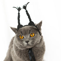 HKM-1272253 Cat Braids Headgear - Funny Village Girl Question Mark Design, Casual Acrylic Accessory