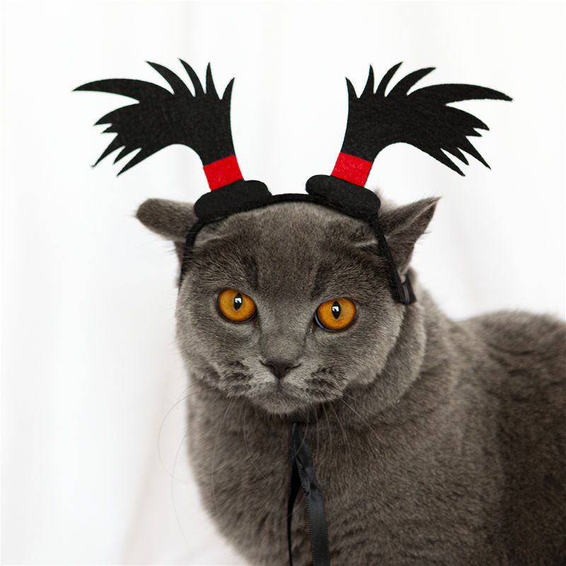 HKM-1272253 Cat Braids Headgear - Funny Village Girl Question Mark Design, Casual Acrylic Accessory