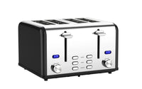 HKM-127315 Stainless Steel 4-Slice Electric Toaster with Digital Control for Versatile Breakfast Preparation