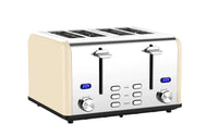 HKM-127315 Stainless Steel 4-Slice Electric Toaster with Digital Control for Versatile Breakfast Preparation