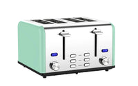 HKM-127315 Stainless Steel 4-Slice Electric Toaster with Digital Control for Versatile Breakfast Preparation