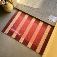 HKM-127379 Christmas Decorative PVC Entrance Mat with Geometric Pattern - Multiple Sizes Available
