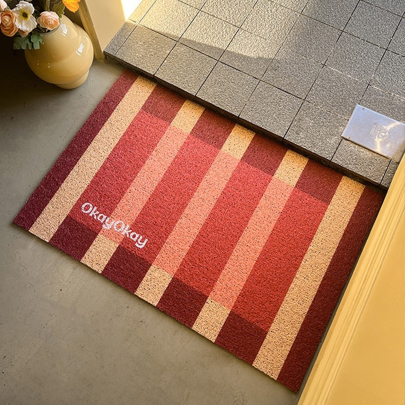 HKM-127379 Christmas Decorative PVC Entrance Mat with Geometric Pattern - Multiple Sizes Available