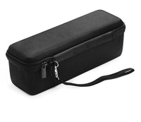 HKM-127443 Smart Bluetooth Speaker Protective Bag – Nylon Case with Mesh Pocket for Accessories, Black, 25x7x8.5cm