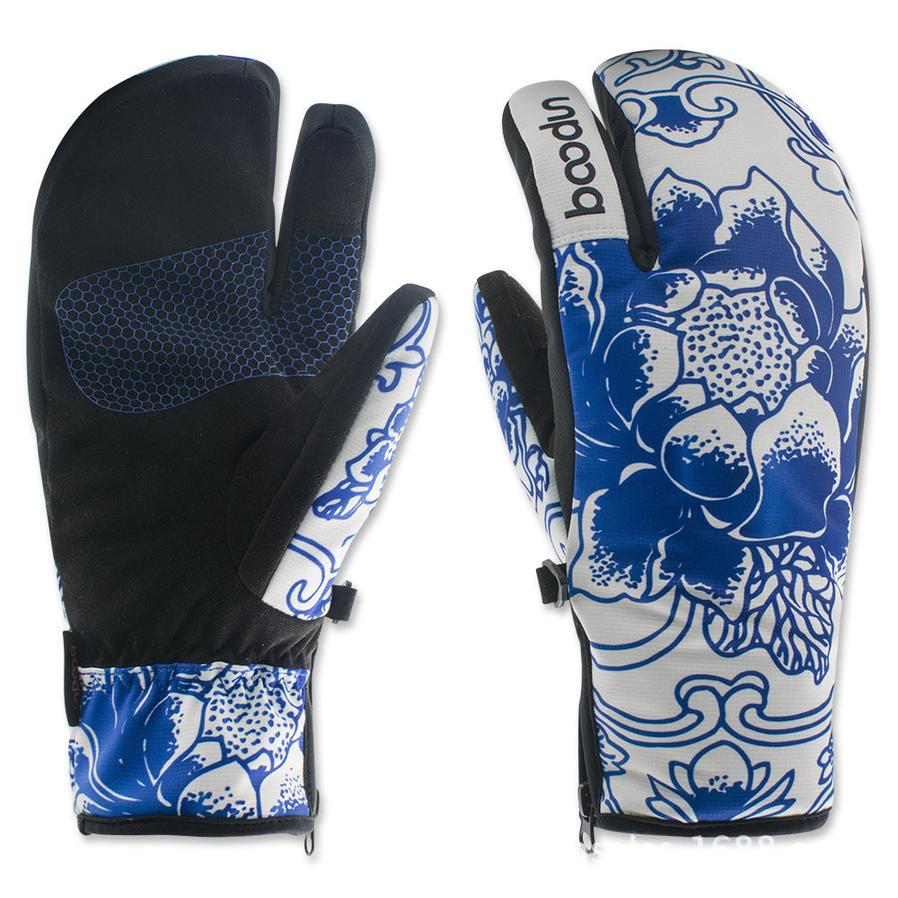 HKM-127443 Three-Finger Warm Outdoor Ski Gloves for Cold Weather Activities