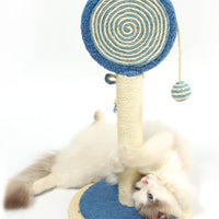 HKM-1274685 Cat Scratching Post with Sturdy Base and Hanging Ball for Indoor Cats - Durable Sisal Rope Design