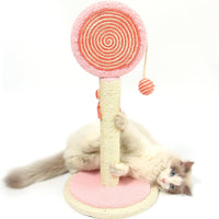 HKM-1274685 Cat Scratching Post with Sturdy Base and Hanging Ball for Indoor Cats - Durable Sisal Rope Design
