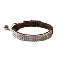 HKM-1275197 Pet Color Flannel Elastic Buckle Cat Collar - Pink, Black, Red, Blue, Purple, Dark Brown