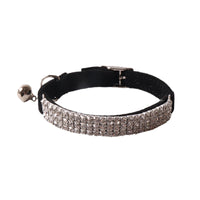 HKM-1275197 Pet Color Flannel Elastic Buckle Cat Collar - Pink, Black, Red, Blue, Purple, Dark Brown