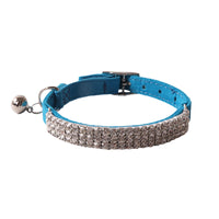 HKM-1275197 Pet Color Flannel Elastic Buckle Cat Collar - Pink, Black, Red, Blue, Purple, Dark Brown