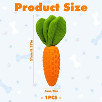 HKM-1275837 Durable Rubber and Plush Carrot Dog Chew Toy for Tooth Health and Playtime Fun